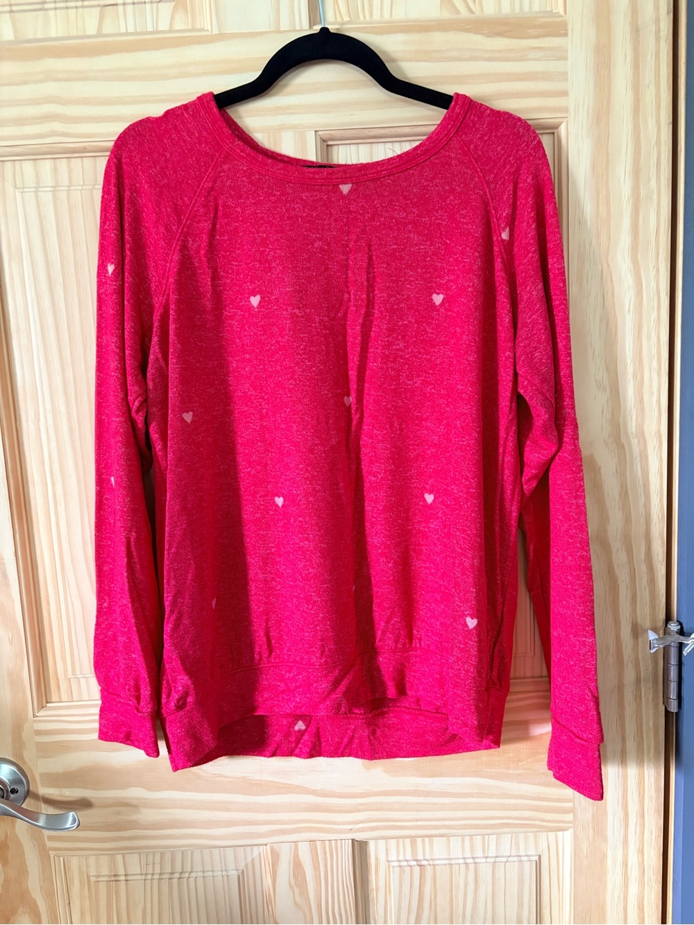 Buffalo David Bitton Hot Pink Heart Pattern Crewneck